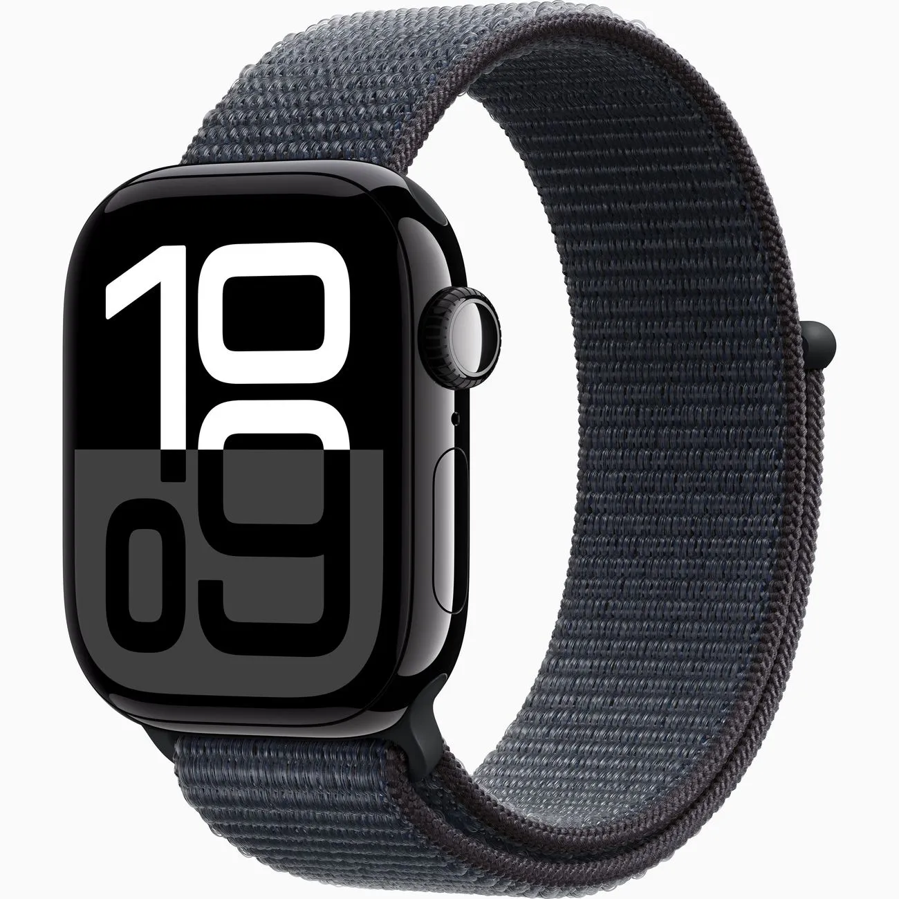 Смарт-часы Apple Watch Series 10 42mm Jet Black Aluminum Case with Ink Sport Loop, размер Regular