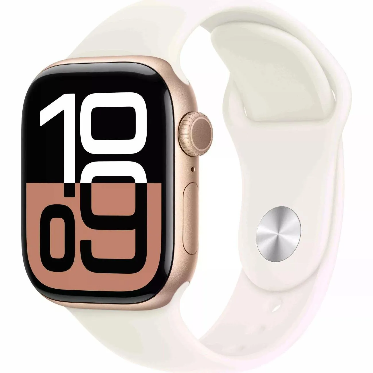Смарт-часы Apple Watch Series 10 GPS 46mm Rose Gold Aluminum Case with Light Blush Sport Band, размер S/M