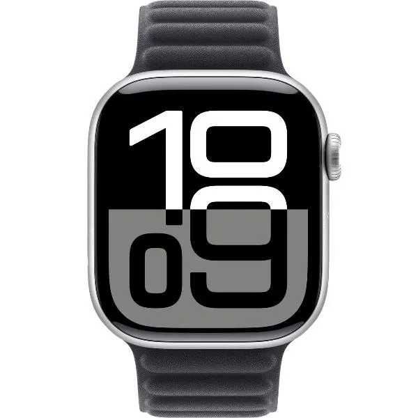 Смарт-часы Apple Watch Series 10 42mm Silver Aluminum Case with Black Magnetic Link, размер S/M