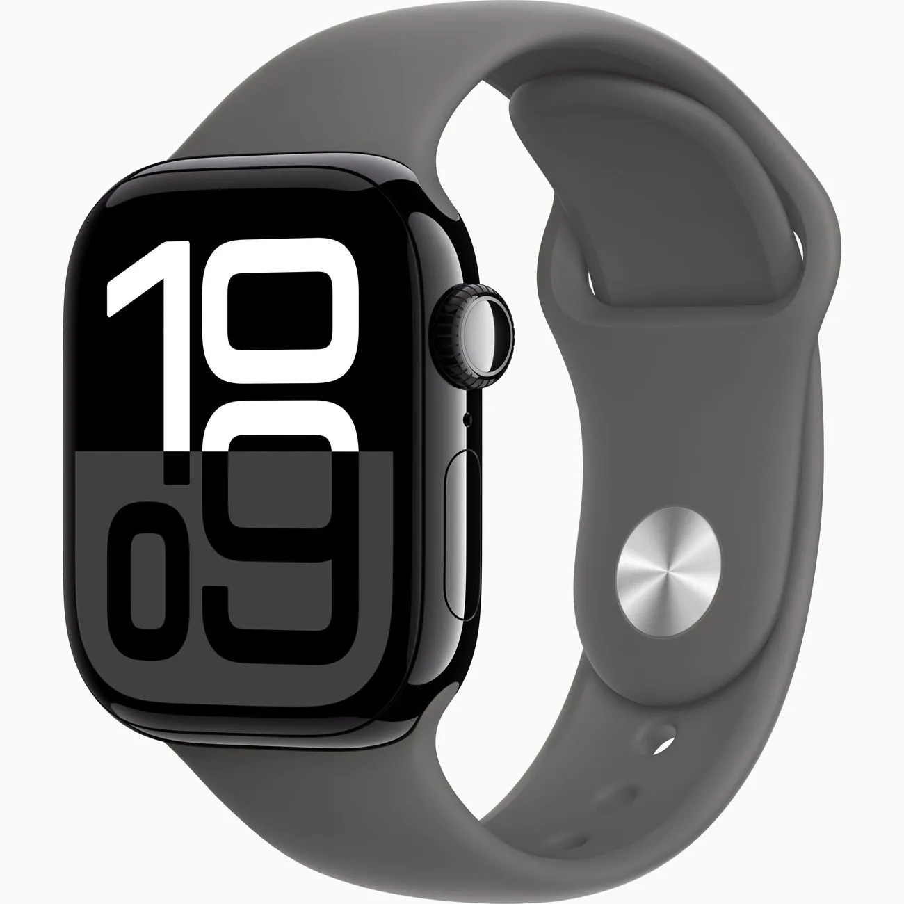 Смарт-часы Apple Watch Series 10 46mm Jet Black Aluminum Case with Stone Gray Sport Band, размер M/L