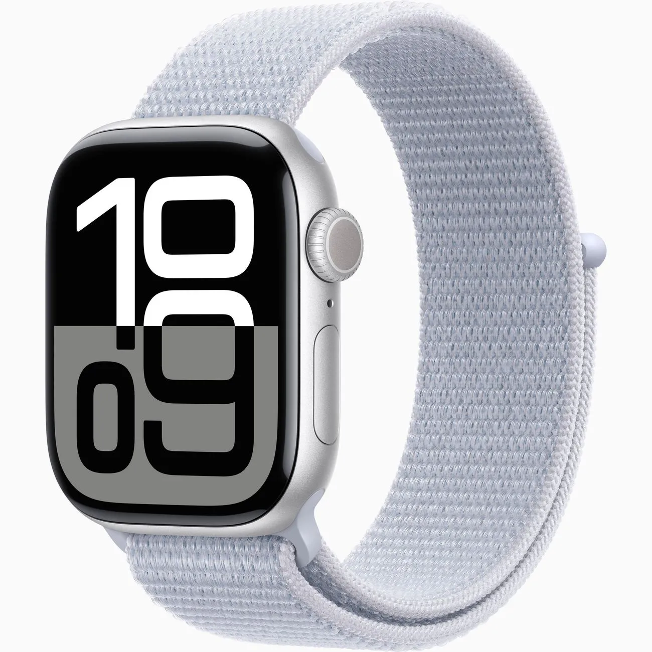 Смарт-часы Apple Watch Series 10 46mm Silver Aluminum Case with Blue Cloud Sport Loop, размер Regular