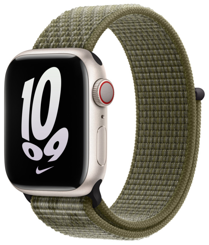 Спортивный ремешок Nike для Apple Watch 41 мм «зелёная секвойя»