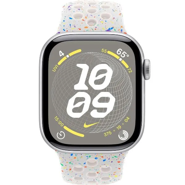 Смарт-часы Apple Watch Series 10 42mm Silver Aluminum Case with Pure Platinum Nike Sport Band, размер S/M