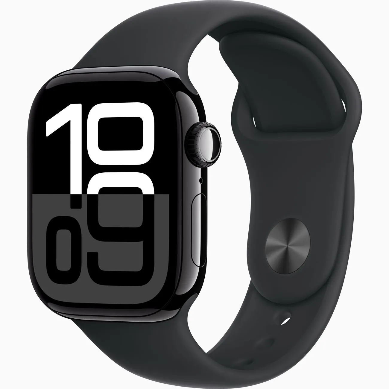 Смарт-часы Apple Watch Series 10 42mm Jet Black Aluminum Case with Black Sport Band, размер S/M