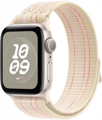 Ремешок Apple Nike Sport Loop 42 мм, цвета «сияющая звезда/розовый»