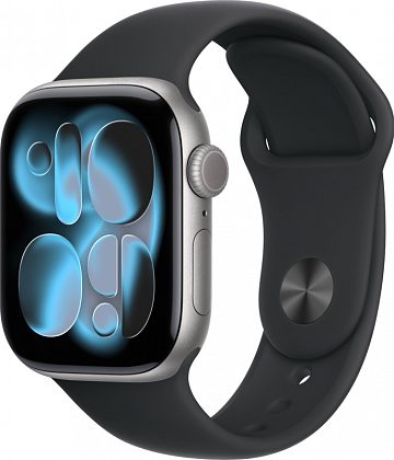 Apple Watch Series 11 42mm GPS Jet Black Aluminum Case Black Sport Band (Черный) S/M