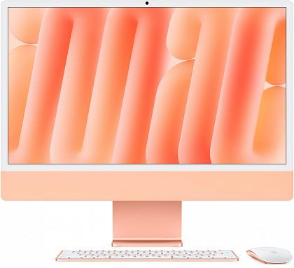 Apple iMac 24" Retina 4,5K (M4 10C CPU, 10C GPU, 2024), 32 ГБ, 1 ТБ SSD, оранжевый