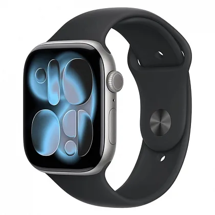 Apple Watch Series 11 42mm GPS Jet Black Aluminum Case Black Sport Band (Черный) S/M