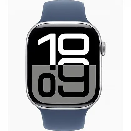 Смарт-часы Apple Watch Series 10 46mm Silver Aluminium Case with Denim Sport Band, размер Regular